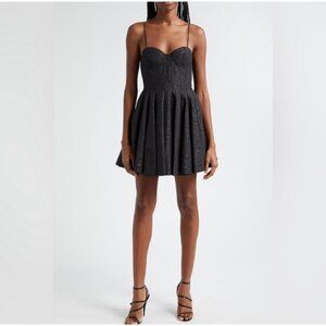 NWT Alice + Olivia Adara Bustier Black Mini Dress
